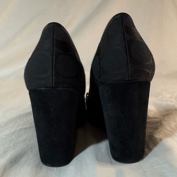 Coach Issy Black Wedge Shoes size 7.5 - Picture 3 of 7